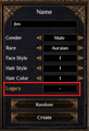 The Legacy button on Character Creation
